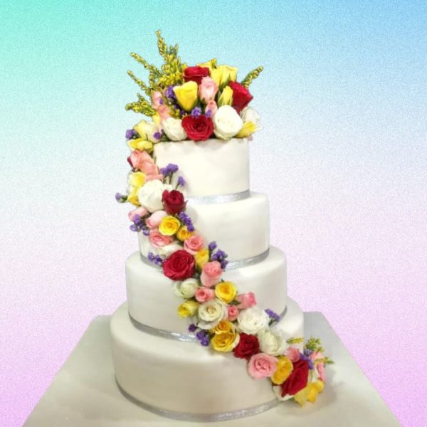 4 Tier Elegant Wedding Cake