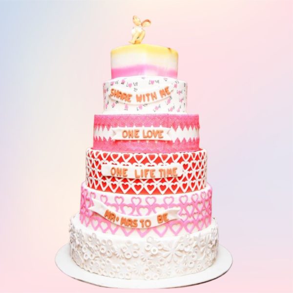 6 Tier Wedding Cake