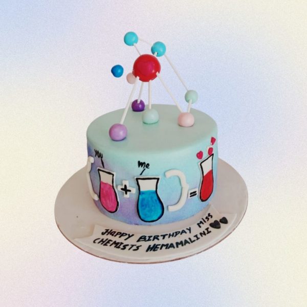 BIRTHDAY CHEMISTS THEME CAKE