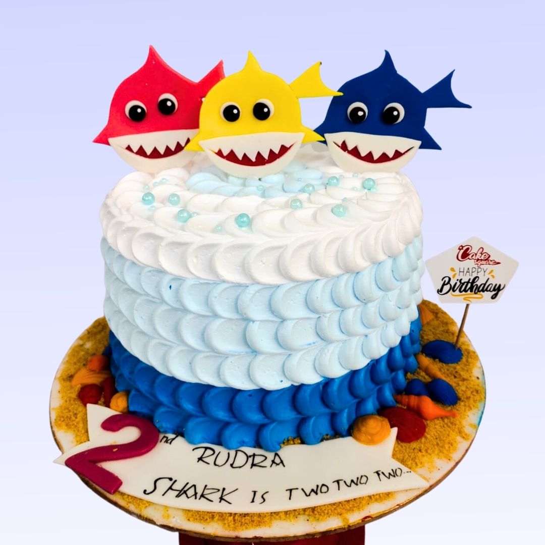 Baby Shark Theme Cake/ Kids Birthday Cake/ Cakes For Age Under 10 - Cake Square Chennai