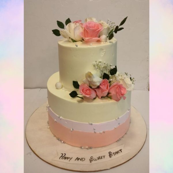 Creamy And Dreamy Wedding Cake/ Engagement Cake 72