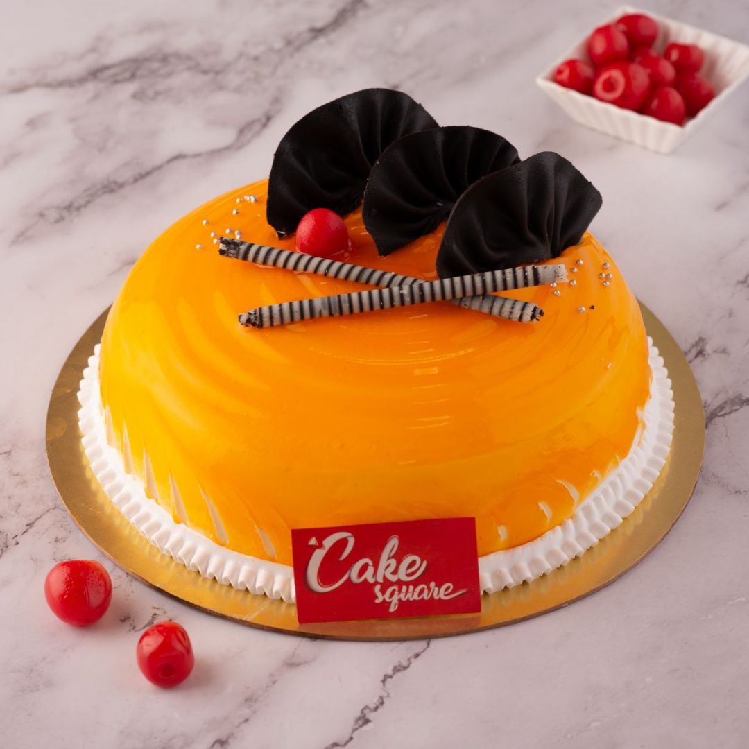 Elegant-mango-birthday-cake