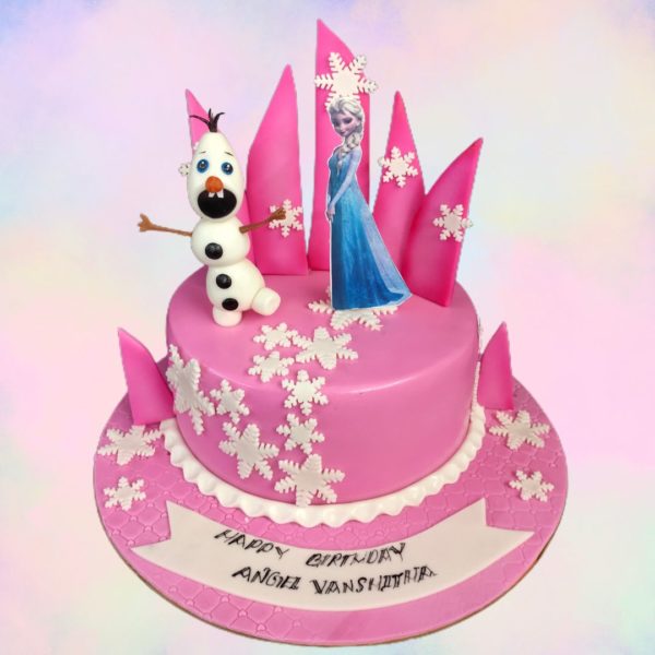 Frozen Theme Cake 28/ Best Birthday Cake For Girls/ Birthday Cakes For Girls Under 10 (5)