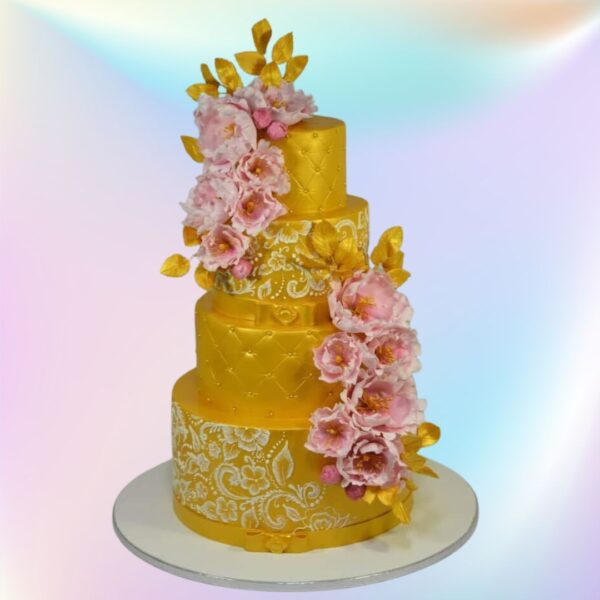 Gold Wedding Cake 62