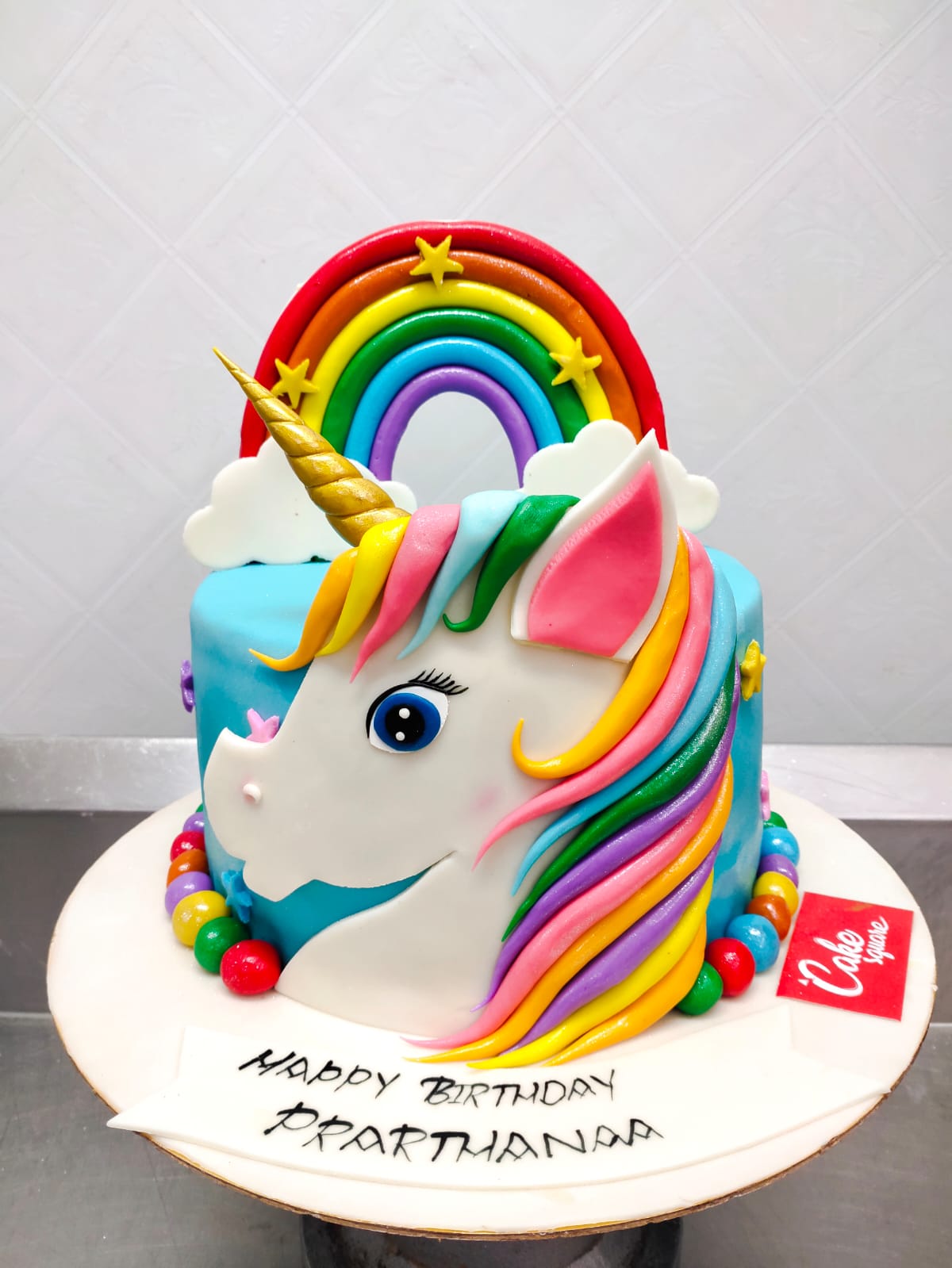 Girls Birthday Cake - unicorn cake-one tier cake - Cake Square Chennai