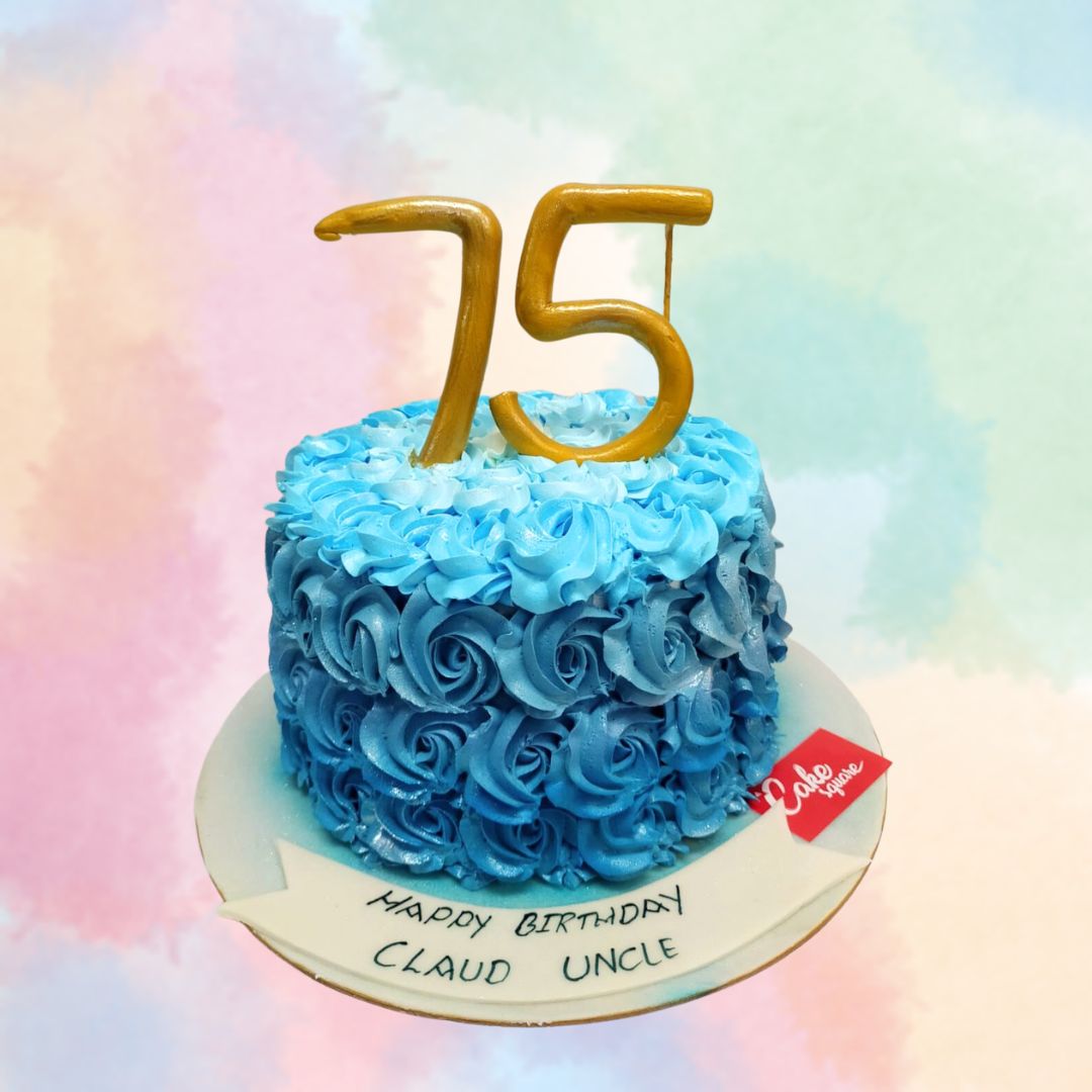 Royal Blue Crown Theme Cake