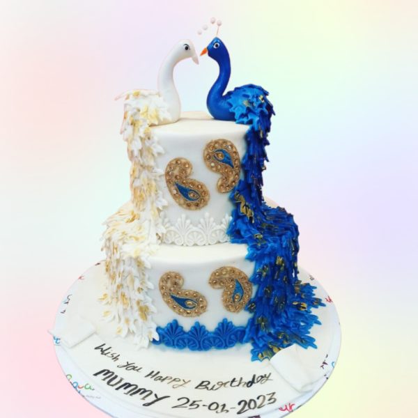 Peacock Theme Wedding Cake/ Engagement Cake 68