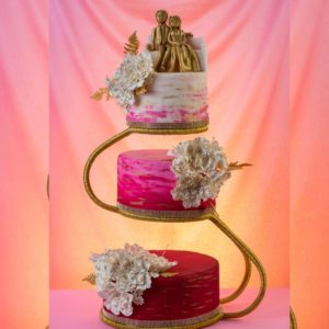Pink Couple Cake
