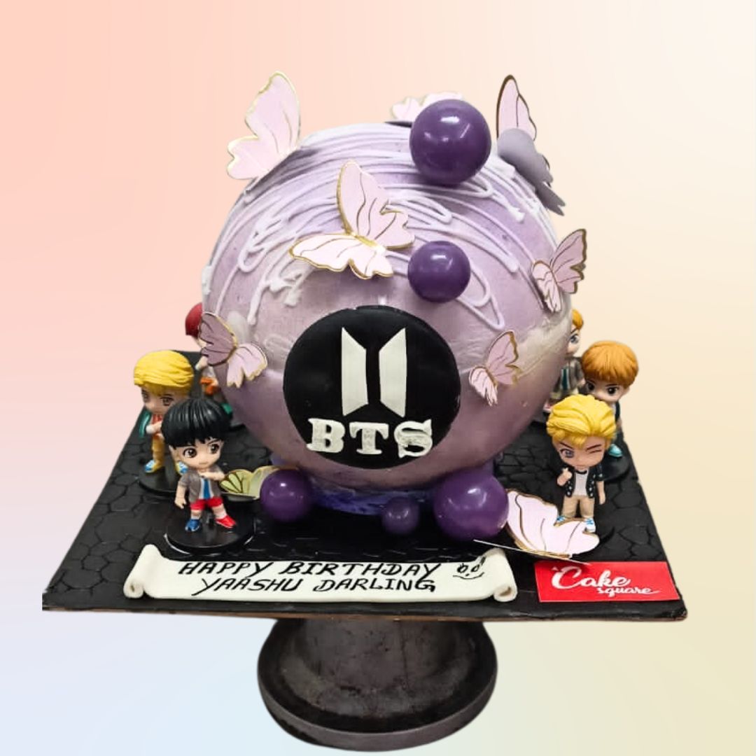 Order BTS Theme Cake Online From Varushi Cake Queen,Kharar