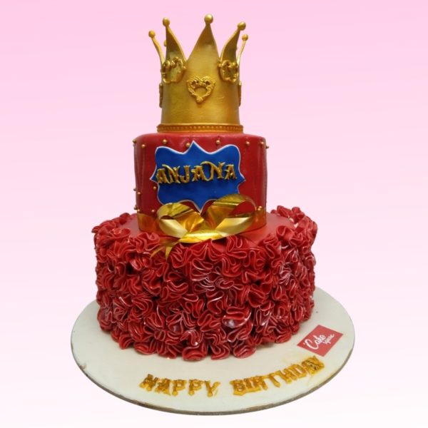 RED AND GOLD CROWN CAKE