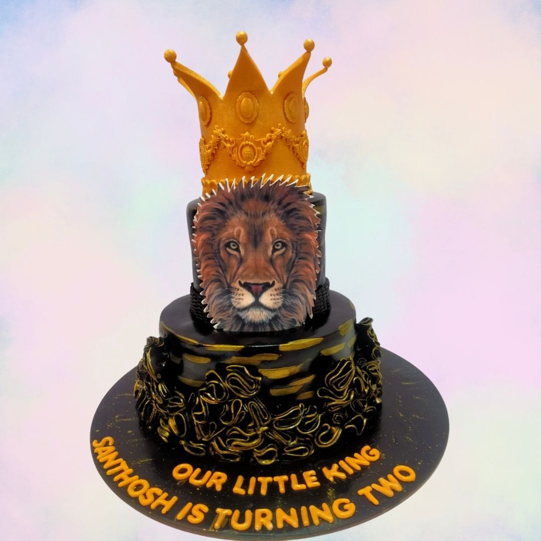 ROYAL LION KING THEME BIRTHDAY CAKE