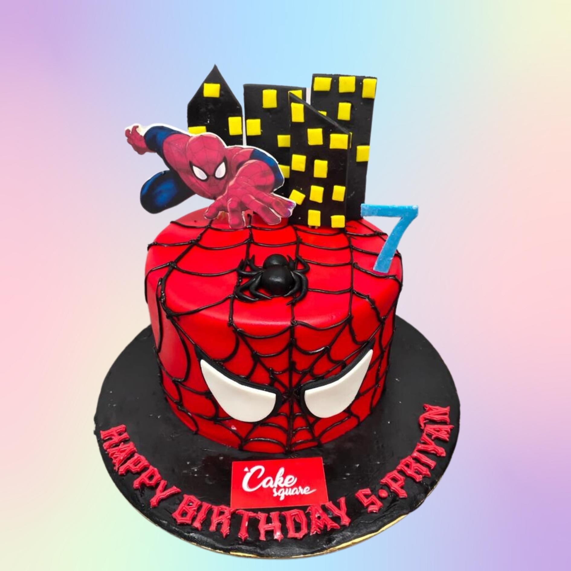 Spider man Photo Cake | Square Photo Cake Design - YouTube-sonthuy.vn