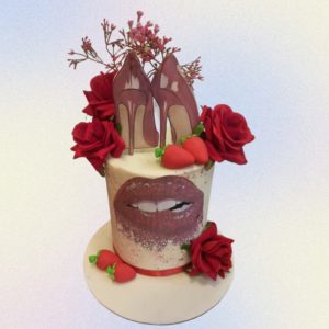 Sexy Lips Adult Theme Cake