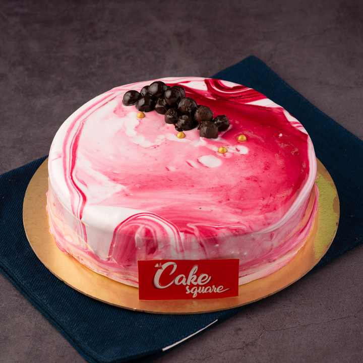 Birthday Cake With Pink 1 Kg - Cake Square Chennai | Cake Shop in Chennai