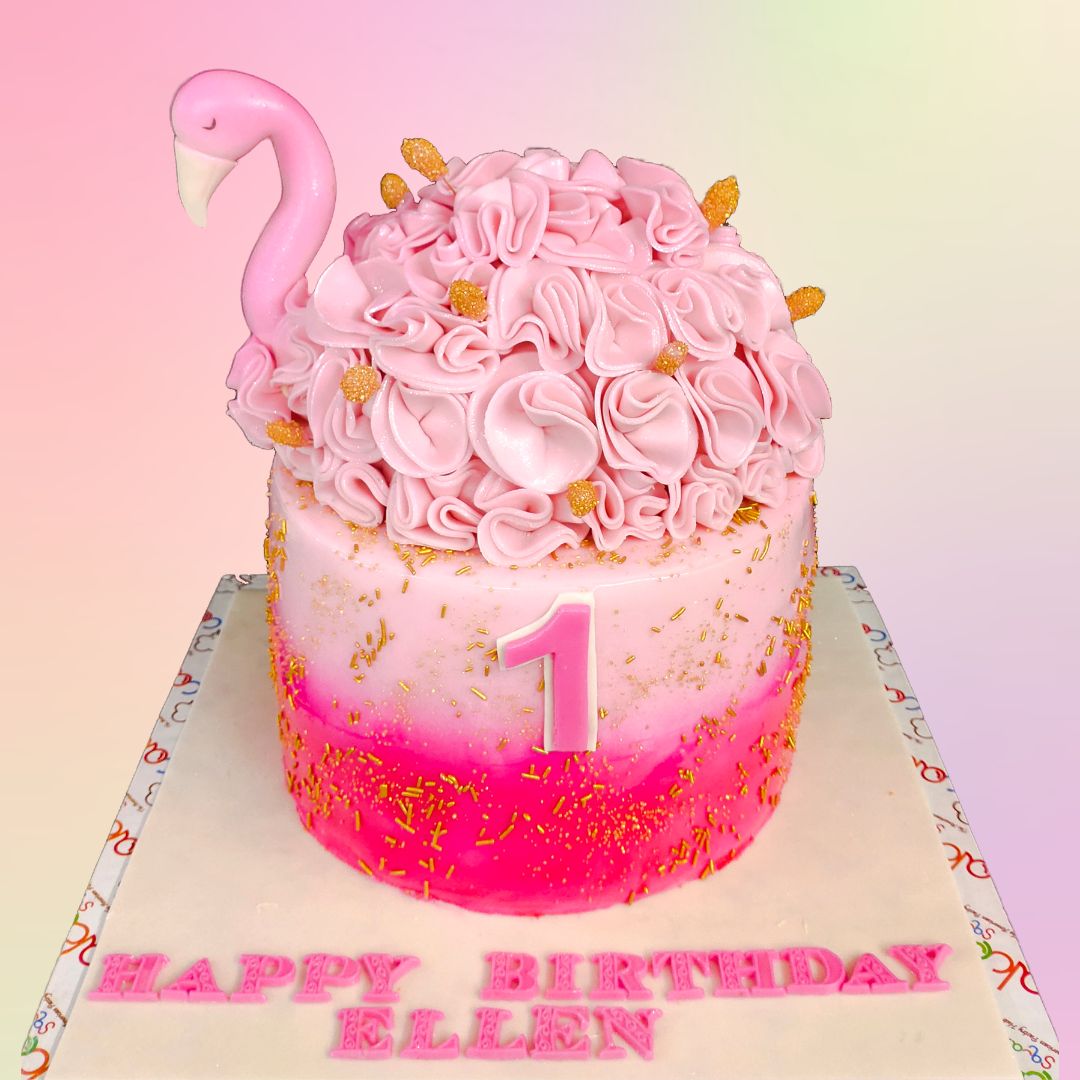 Flamingo Theme Cake/ Girls Birthday Cake/Cakes For Kids Under 10 - Cake  Square Chennai | Cake Shop in Chennai
