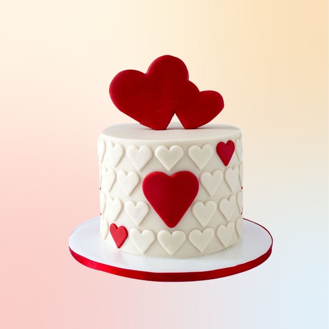 Vintage Heart Cake in Cream | Order Online | Oh My Cake!-hdcinema.vn