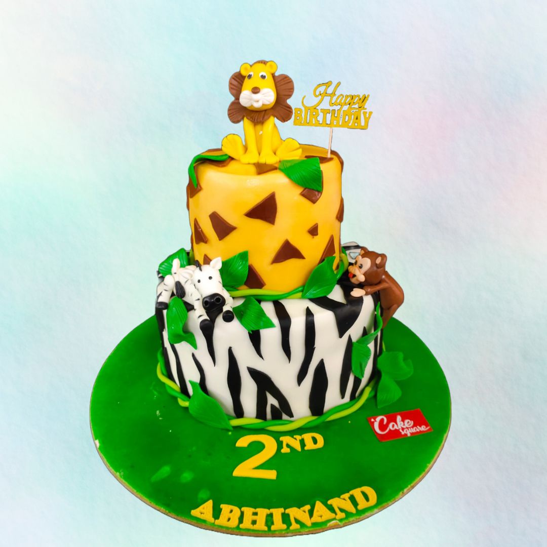 Woodland Amimals Happy Birthday Cake Toppers Yellow Cake Decor Forest Lion  LEO Constellation Happy Birthday Party Decor Kids - AliExpress