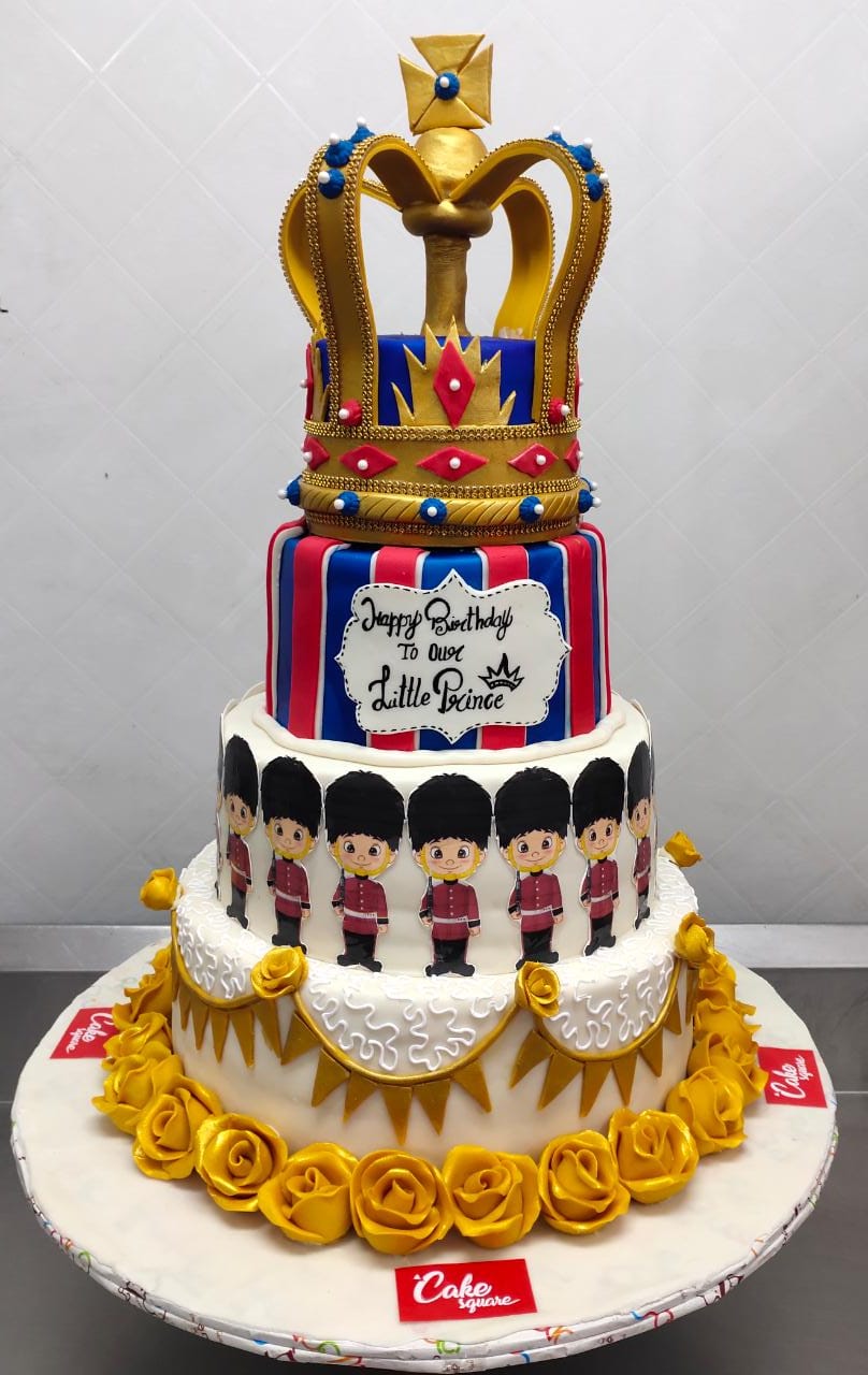 Prince theme cake- crown cake- big birthday cake - Cake Square Chennai