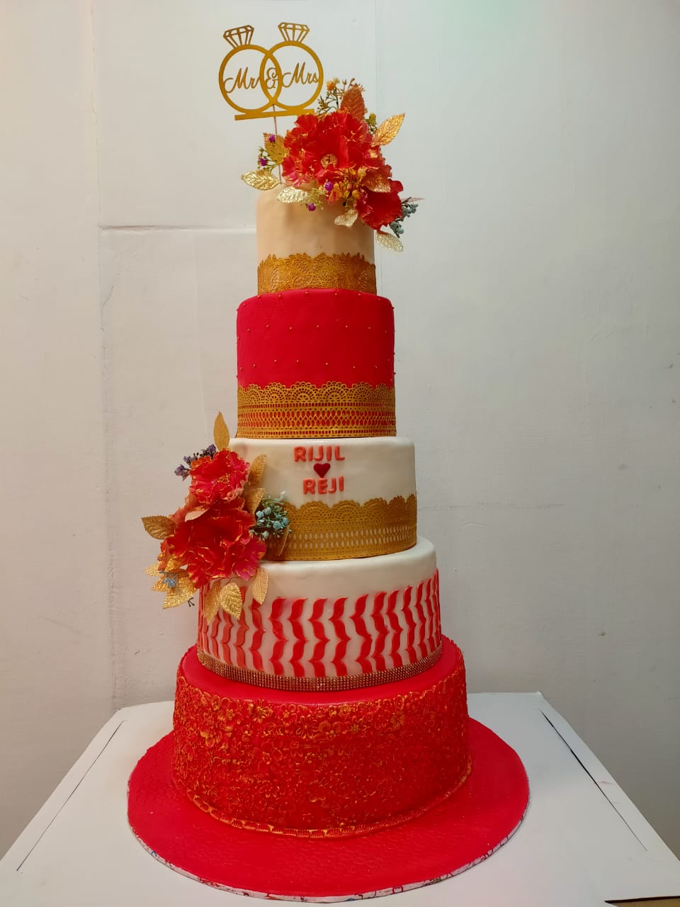 Wedding cake- 5 tier cake- big cakes - Cake Square Chennai