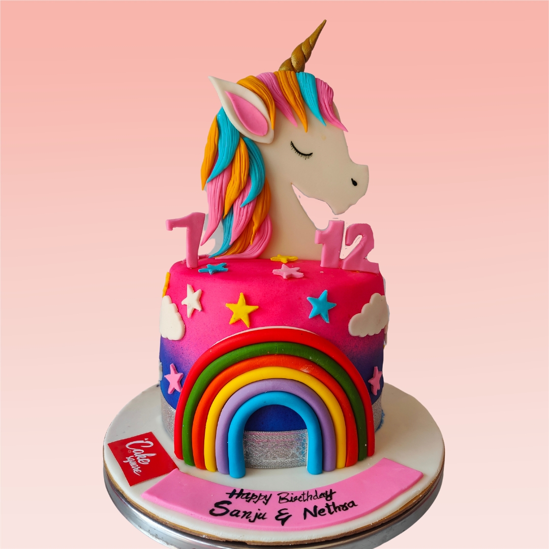 Rainbow Unicorn Cake / How to make a unicorn cake-sonthuy.vn