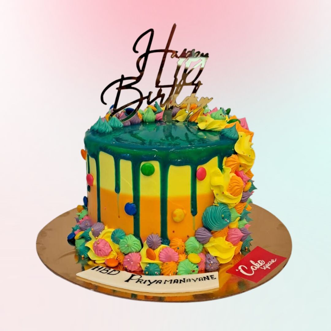 Colourful Theme Cake | Birthday Cake In Dubai | Cake Delivery – Mister Baker