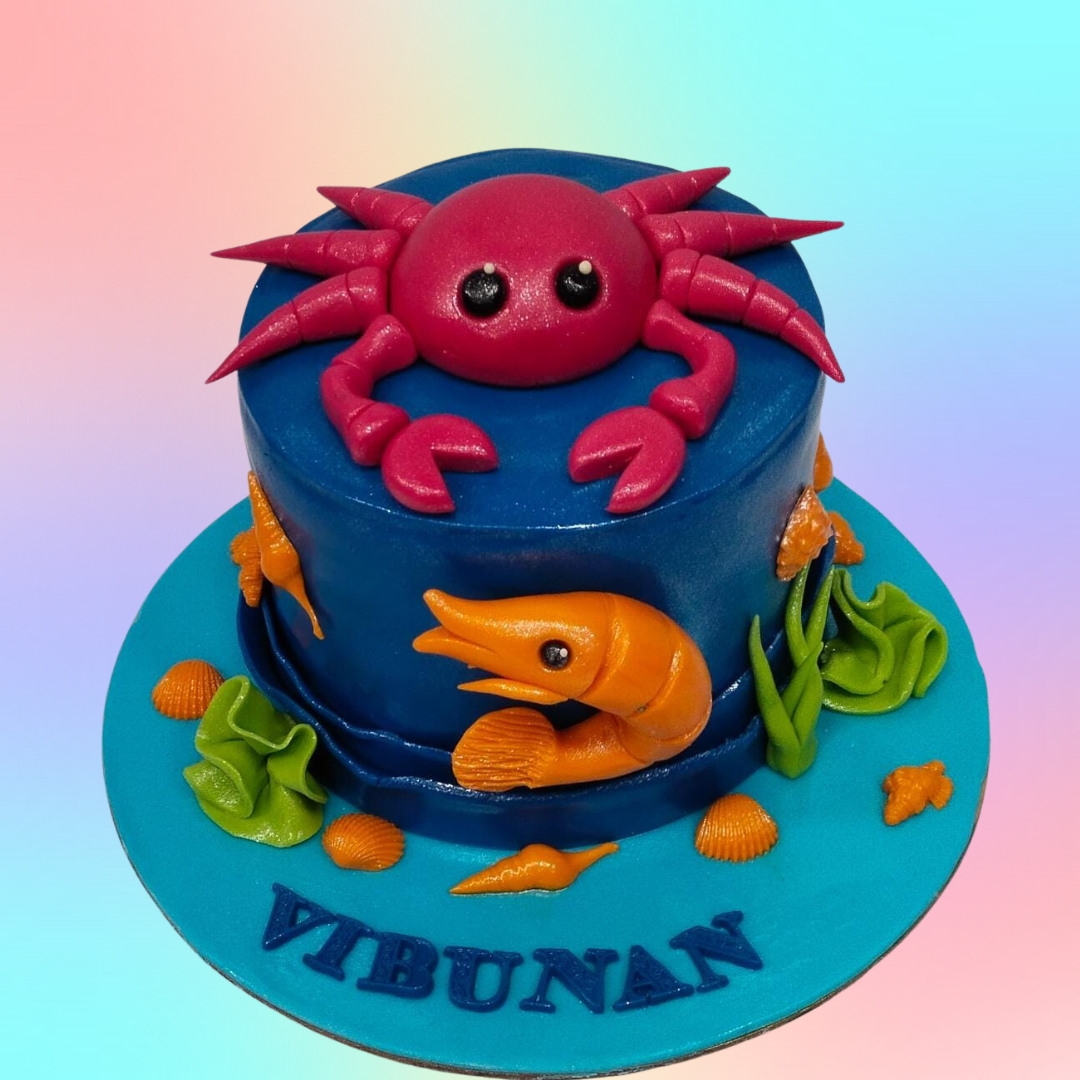 custom cupcakes | Crab basket mini cake design with coordina… | Flickr