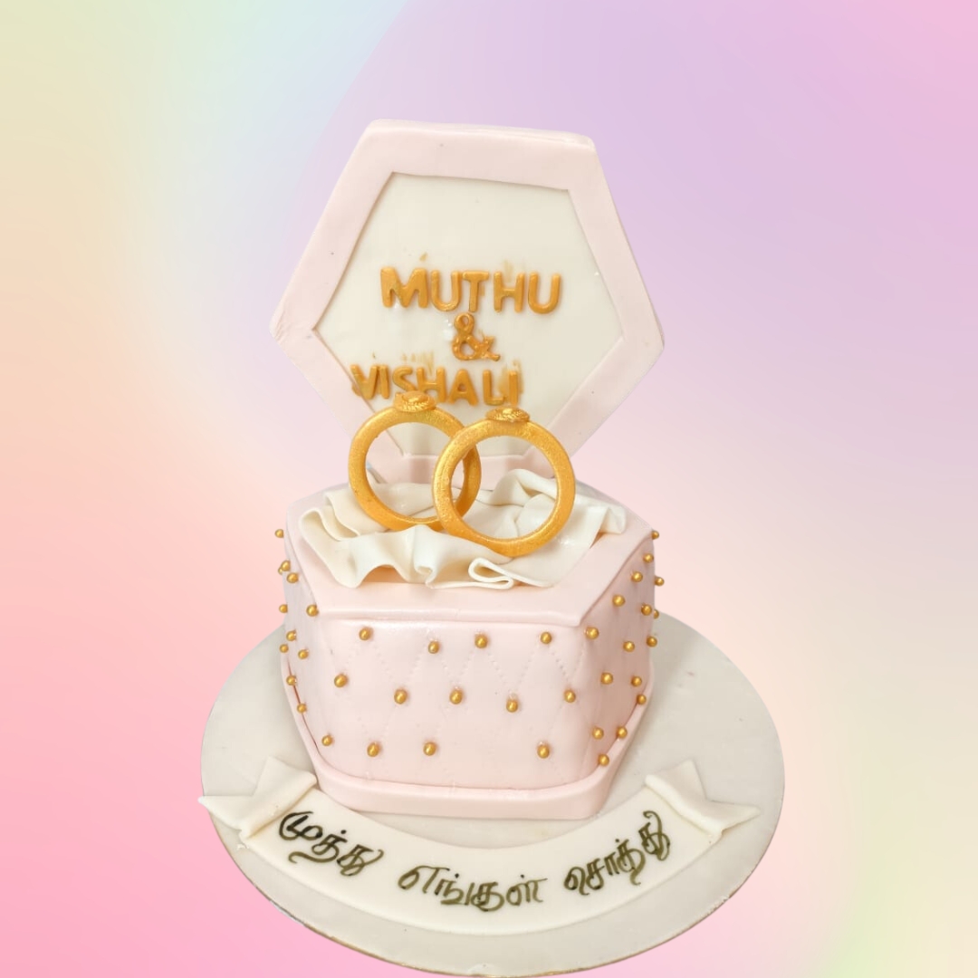 3 tier Designer Engagement cake | Cake, Engagement cakes, Cake art