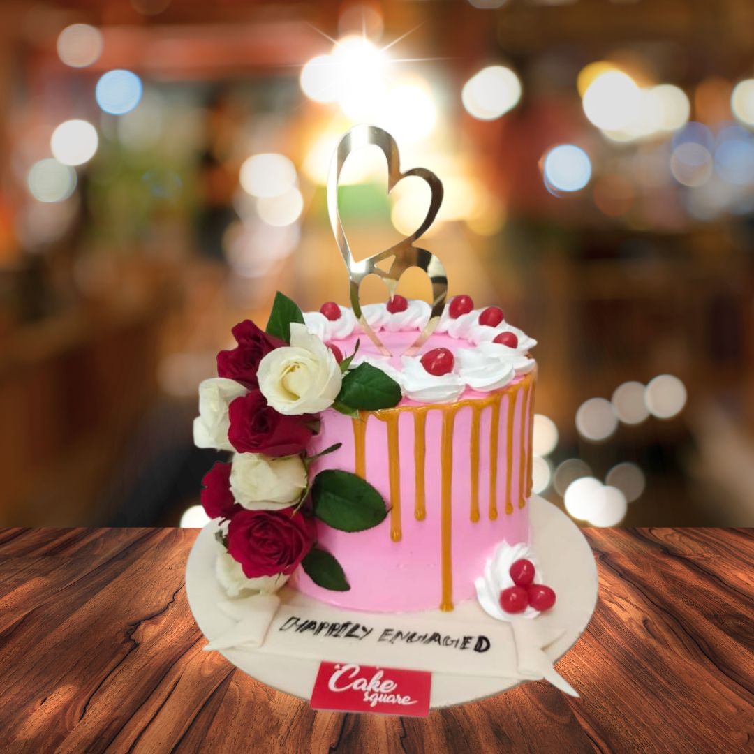 Perfect pink engagement cake anniversary cake valentines day cake